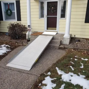 A mobility ramp outside a home in West Salem, WI